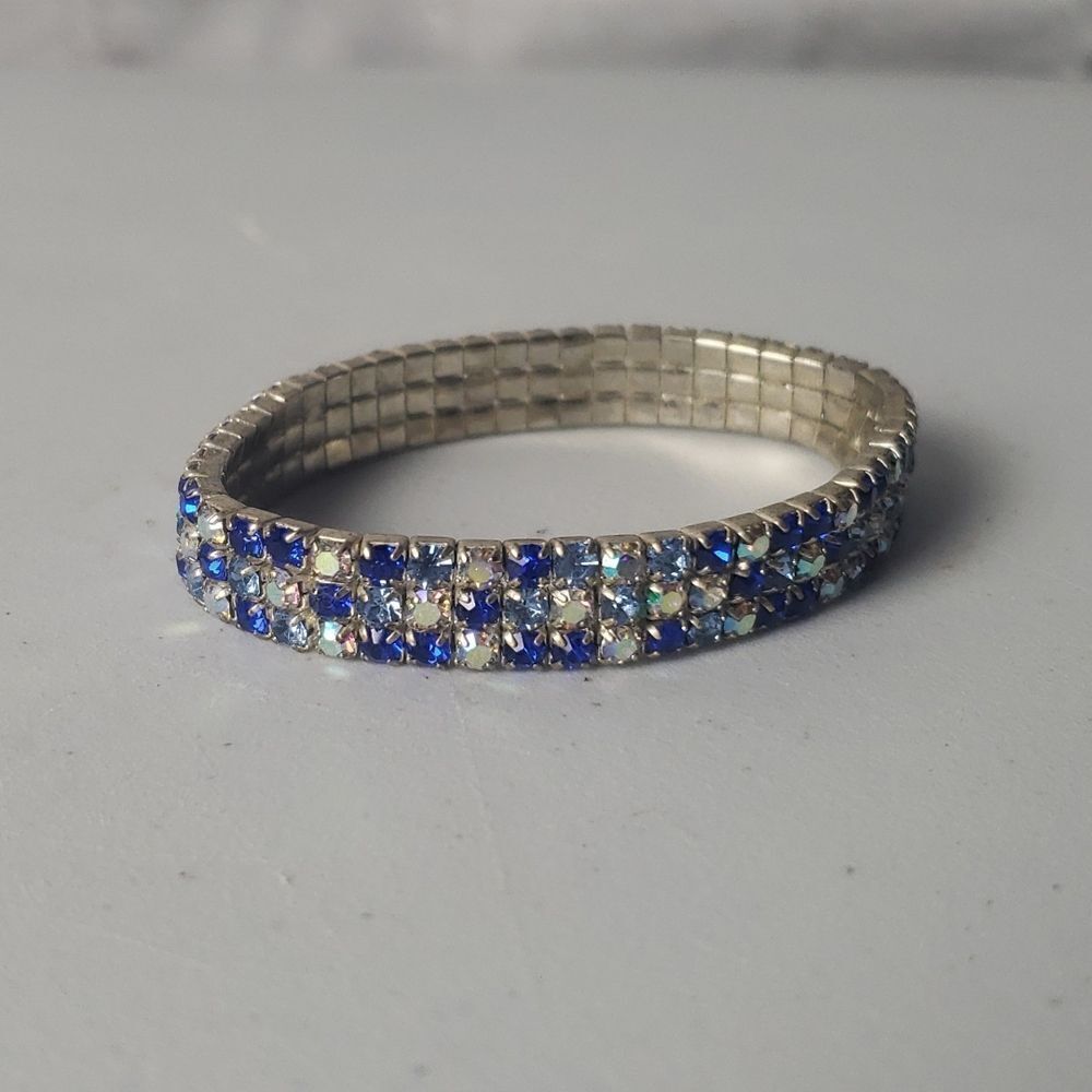 Faux Blue, White Bracelet